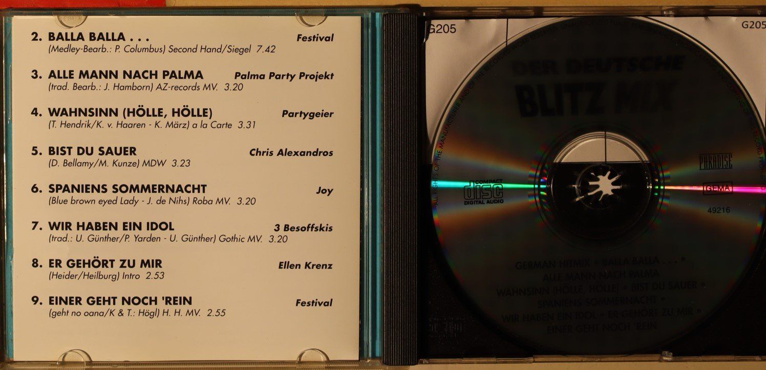CDs: Der Deutsche Blitz Mix – Gebraucht aus Luzern von CONTENTI 1