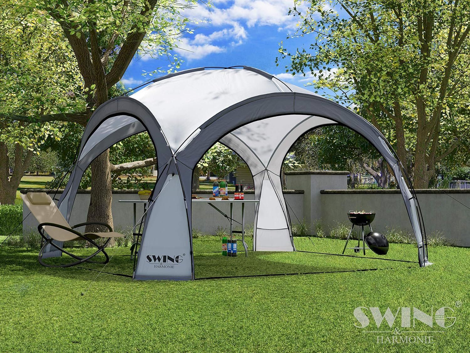 Zelte & Pavillons: LED Event Pavillon 3,60 m Anthrazit – Neu und originalverpackt aus Bottighofen von zaap 1