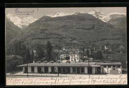 Buchs /SG, Partie am Bahnhof, Blick zum 