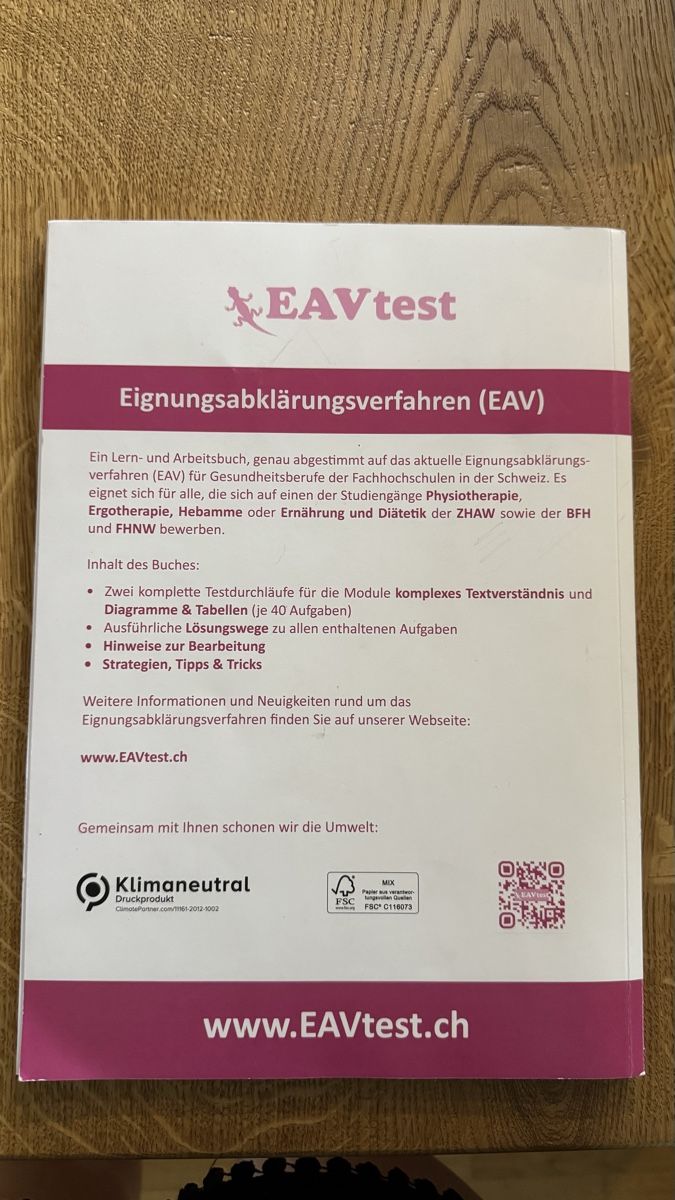 Bücher: EAVtest Eignungsabklärungsverfahren Übungsbuch – Gebraucht aus Flawil von _piccolina 1