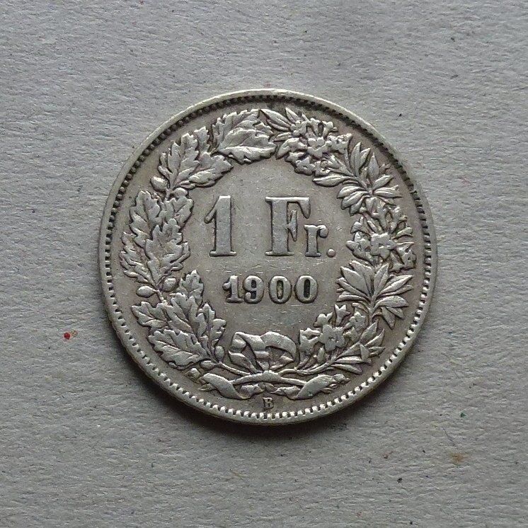Tutti le monete: ++1.- Franken 1900, gute Erhaltung – Usato da Walkringen venduto da Casablanca777