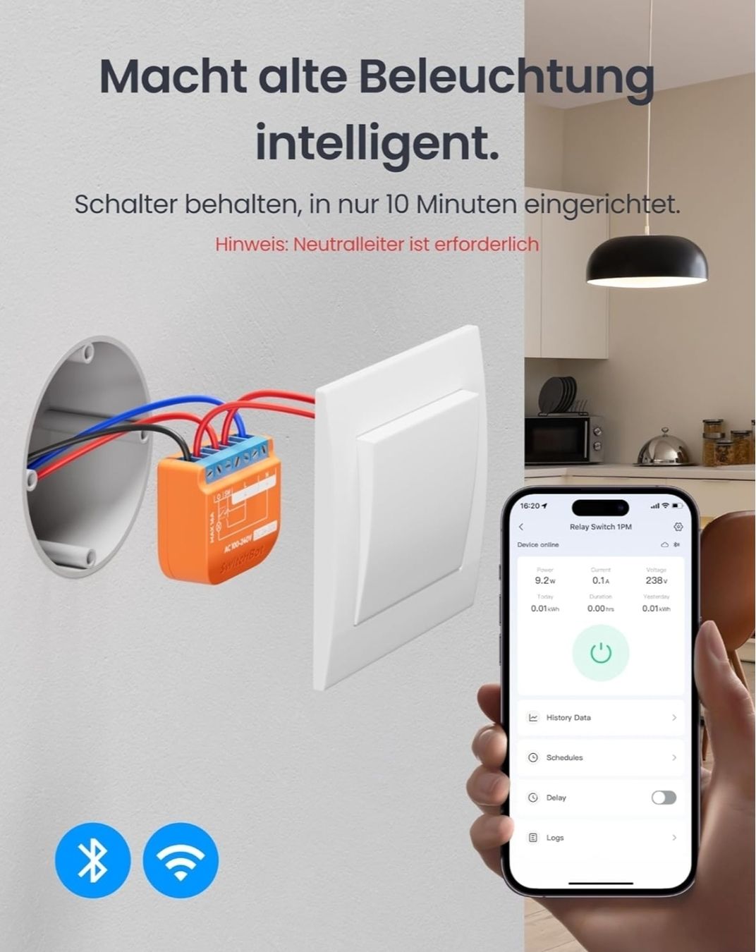 Switchbot Interruttori: SwitchBot 1PM Matter – Strommessung, Smart Home, NEU – Nuovo (secondo la descrizione) da Langenthal venduto da solution_8p96 1