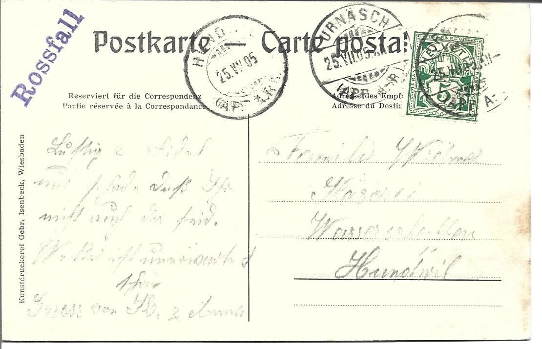 Cartes postales: AK Urnäsch Rossfall präge – D'occasion à Appenzell par mai25 1