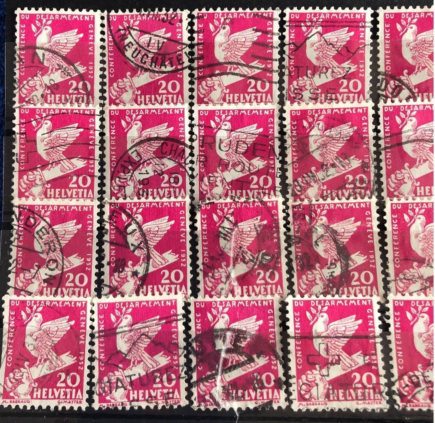 Tutti i francobolli: Nr.187 mit Stempel Einsteckkarte Voll – Usato da Aarau venduto da Billa007 1