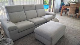 Poltrone Sofa "Pontenovo",4-6Plz, Stoff grau