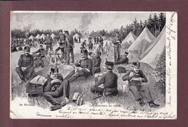 MILITAIRE - Im Bivouak - 1904 // pli d'angle //