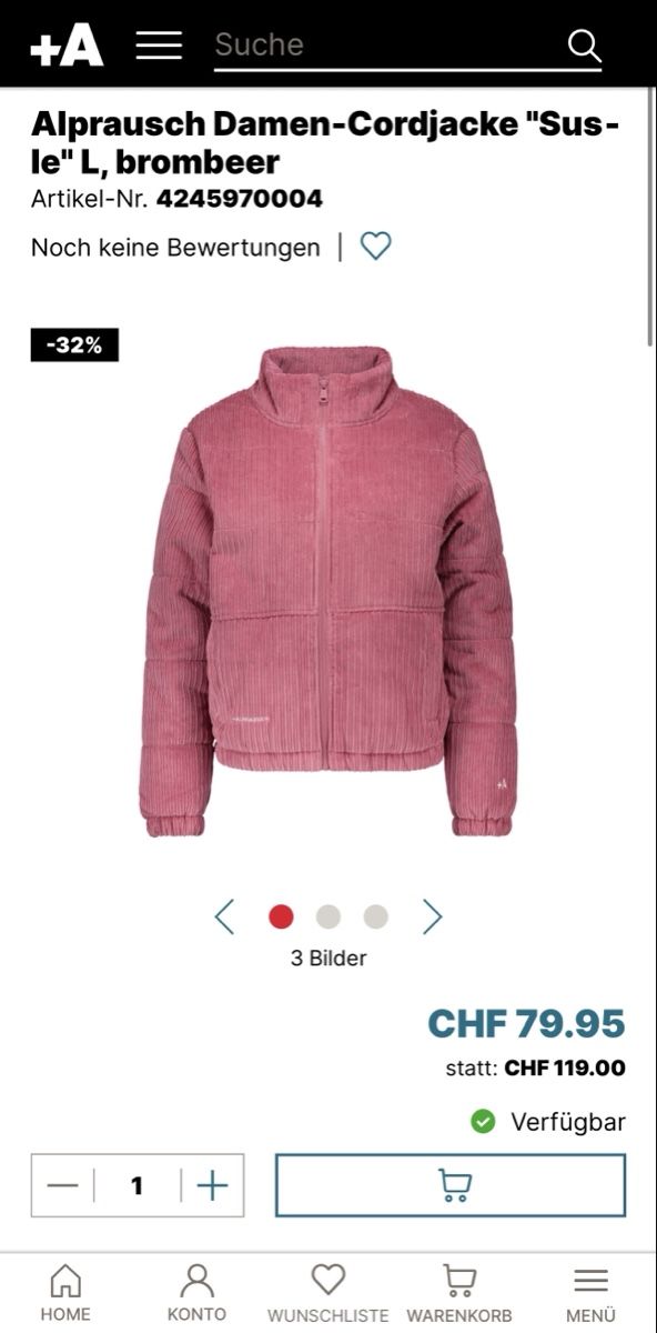 Giacche: Alprausch Damen-Cordjacke "Susle" – Usato da Visp venduto da inf_7cg2 4