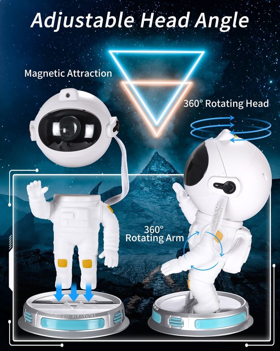 Lampade: LED-Sternenhimmel Projektor Astronaut – Nuovo e nell'imballaggio originale da Châtelaine venduto da topshop.switzerland 2