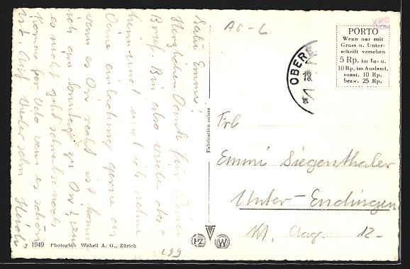 Cartoline postali: AK Lenzburg, Teilansicht mit Schloss – Usato da Berlin venduto da bartko-reher 1