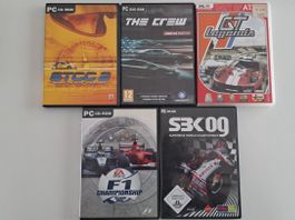 5 Stk. Rennspiele: The Crew, F1, STCC, SBK09, GT | PC DVD