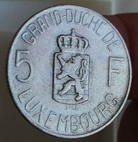 LUXEMBURG 5 FRANCS 1962
