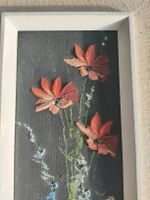 Spezielles Gemälde Blumen mit Rahmen guter Zustand Antike /
