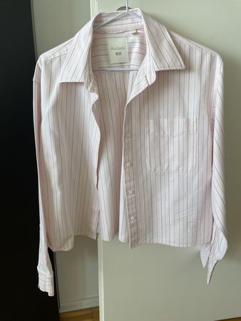 J.W. Anderson Uniqlo pink striped shirt size XS