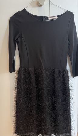 Paul Kehl Kleid mit Fransen Gr. 38 Schwarz