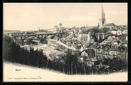 Bern, Teilansicht des Ortes mit Kirche u