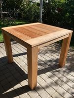 Gartentisch Hunn - neuwertig, Massivholz Teak