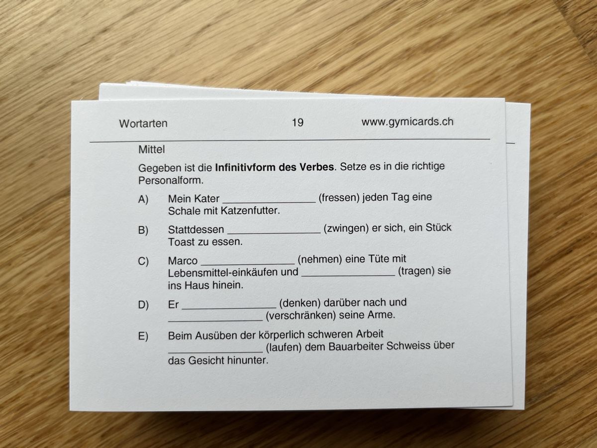 Libri: Gymicards Deutsch 5. Klasse – Usato da Zürich venduto da yeti044 2