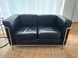 2-Sitzer Sofa Leder Le Corbusier