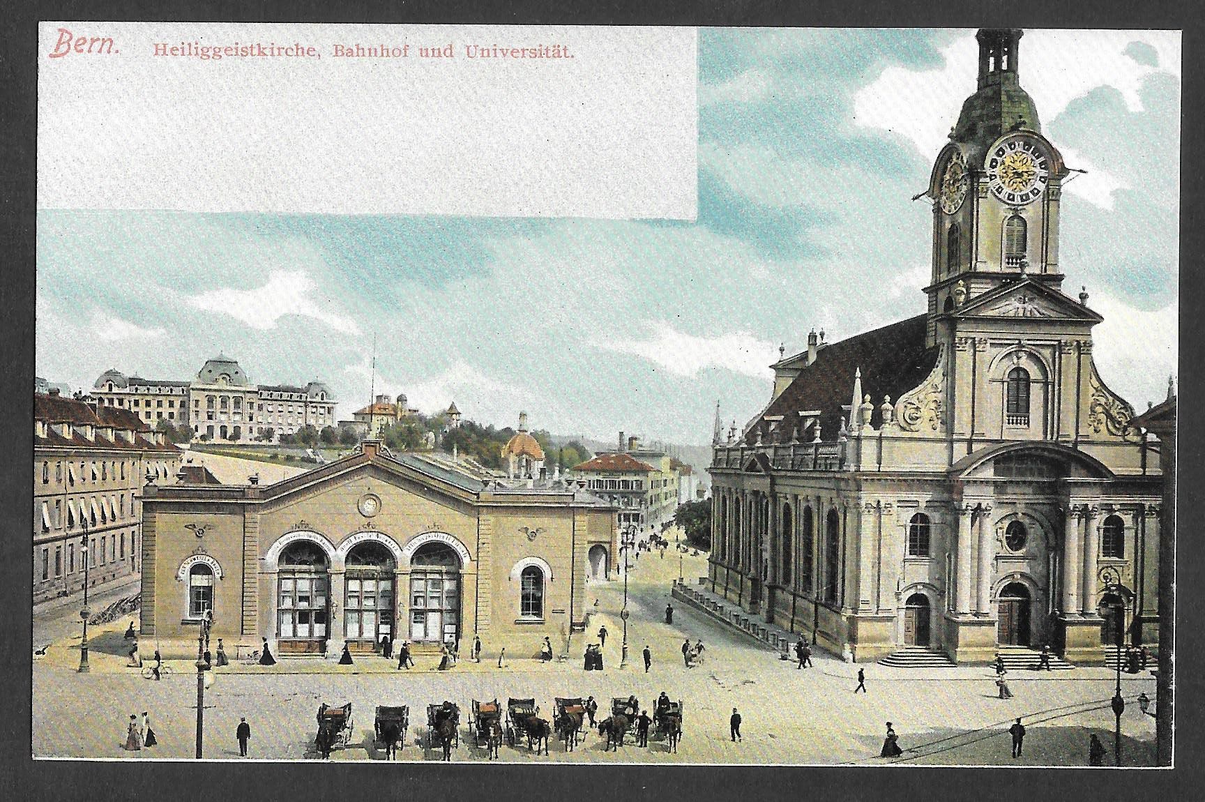 Cartoline postali: Bern Heiliggeistkirche Bahnhof Universität – Usato da Olten venduto da clotaldi