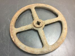 Altes Grauguss Handrad / Steuerrad - Vintage Industrie Look