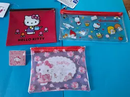 Sanrio Hello Kitty 3 small pouches/cases/Zipper bag/New!