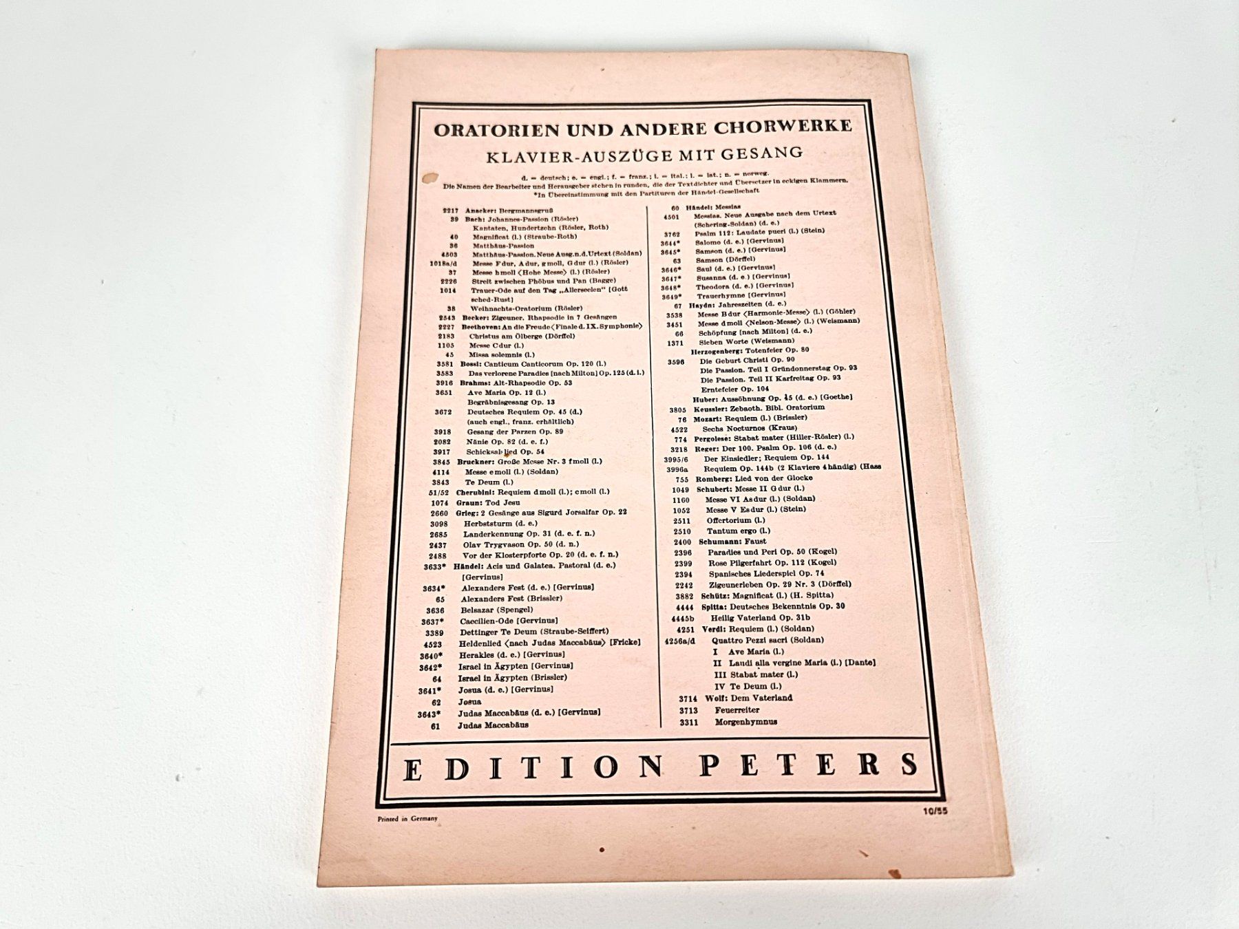 Libri: Notenbuch " Verdi Requiem" – Usato da Urtenen-Schönbühl venduto da Restwert_Schoenbuehl 1