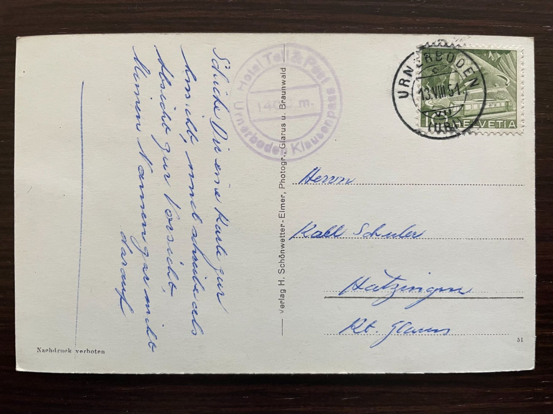 Cartoline postali: ALPINISMUS GLARNERLAND Tödi, Bergsteiger, 5 Ansichtskarten – Usato da Wald ZH venduto da TLILEF 4