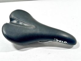 VELO Comfort Leather Saddle Sattel 345g