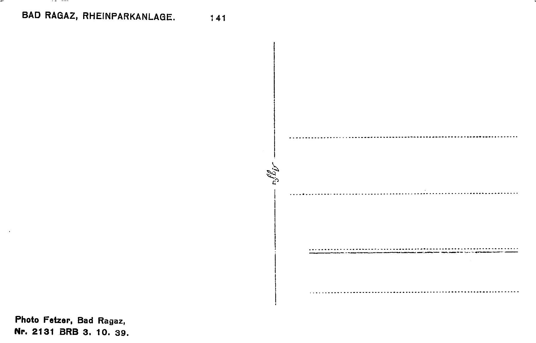 Cartoline postali: 2x Bad Ragaz – Usato da Ottikon b.Kemptth. venduto da Neptun1974 1