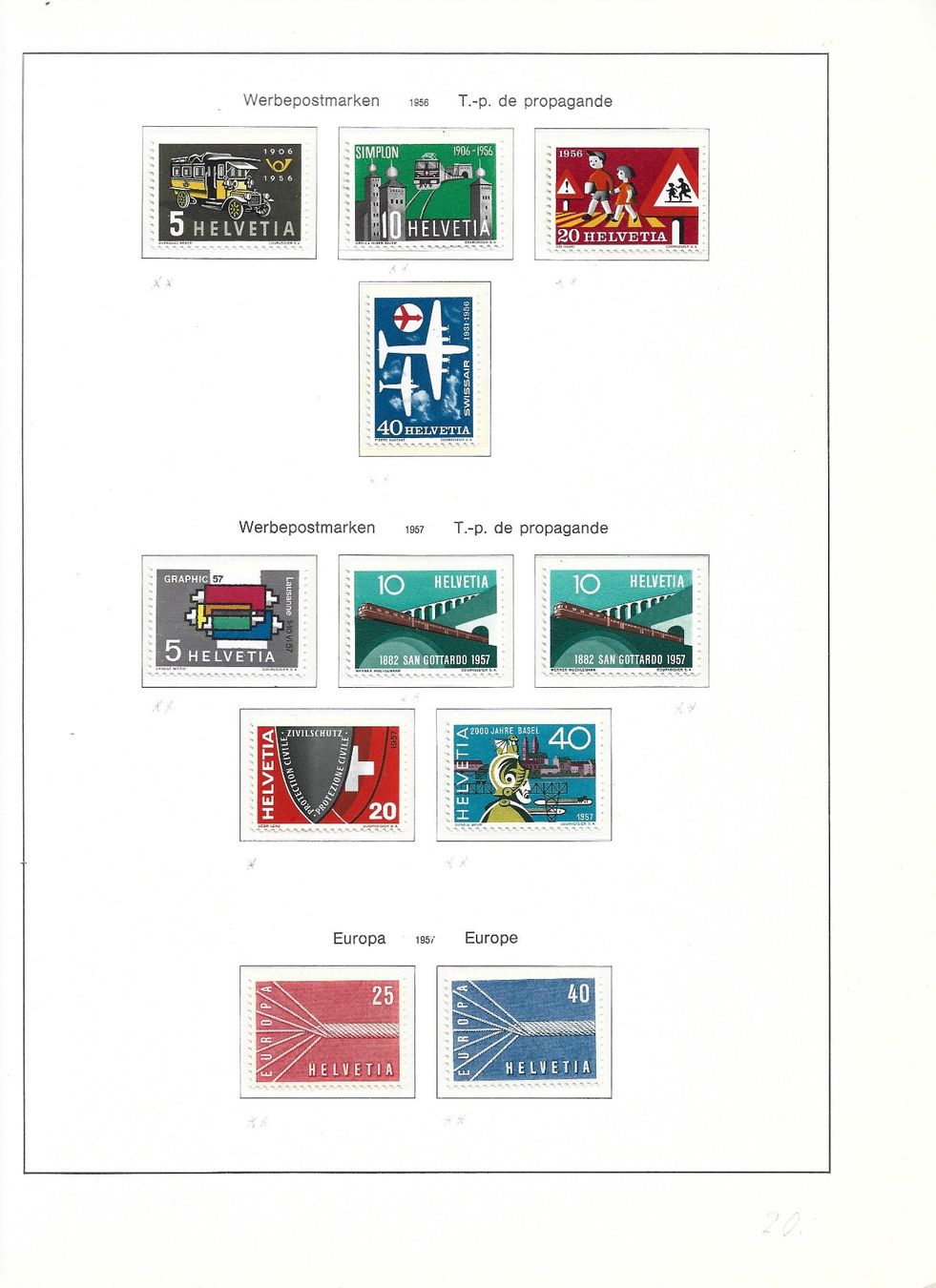 Alle Briefmarken: série 53,54,55,56,57,58 – Gebraucht aus Delemont von toutdubon11 1