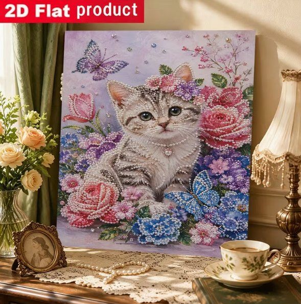 Kit bricolage: Diamond Painting Perlen Katze – Nuovo e nell'imballaggio originale da Obergösgen venduto da Diydiamant
