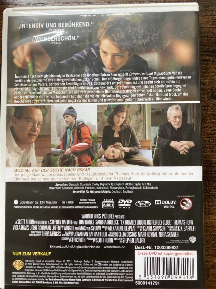 Tutti i DVDs: Extrem laut und unglaublich nah DVD – Usato da Glarus venduto da Jhuber78 1