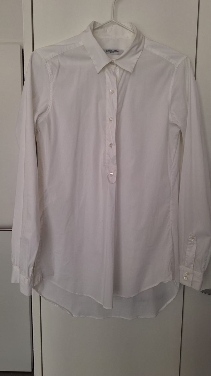 Blusen: Weisse Tunika-Bluse ARTIGIANO Gr. 34 – Gebraucht aus Stans von lion85 4