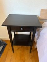 Dark Wood Nightstand - 1 Drawer & Shelf - IKEA