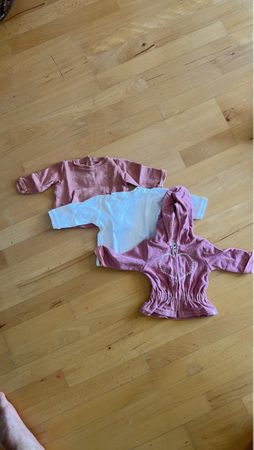 Babyjacken Set 3 Teile Grösse 56 Rosa/Weiss