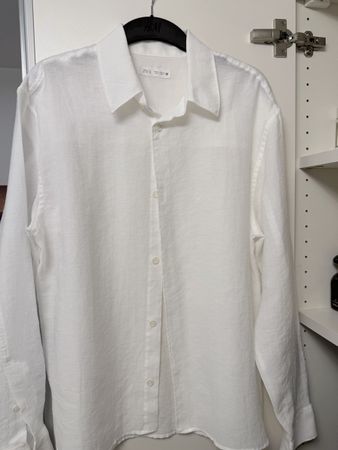 2x Zara Leinenhemden In Grösse M (weiss & beige)