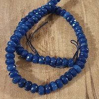 1 Strang Natürliche facettierte blaue Saphir 5*8mm
