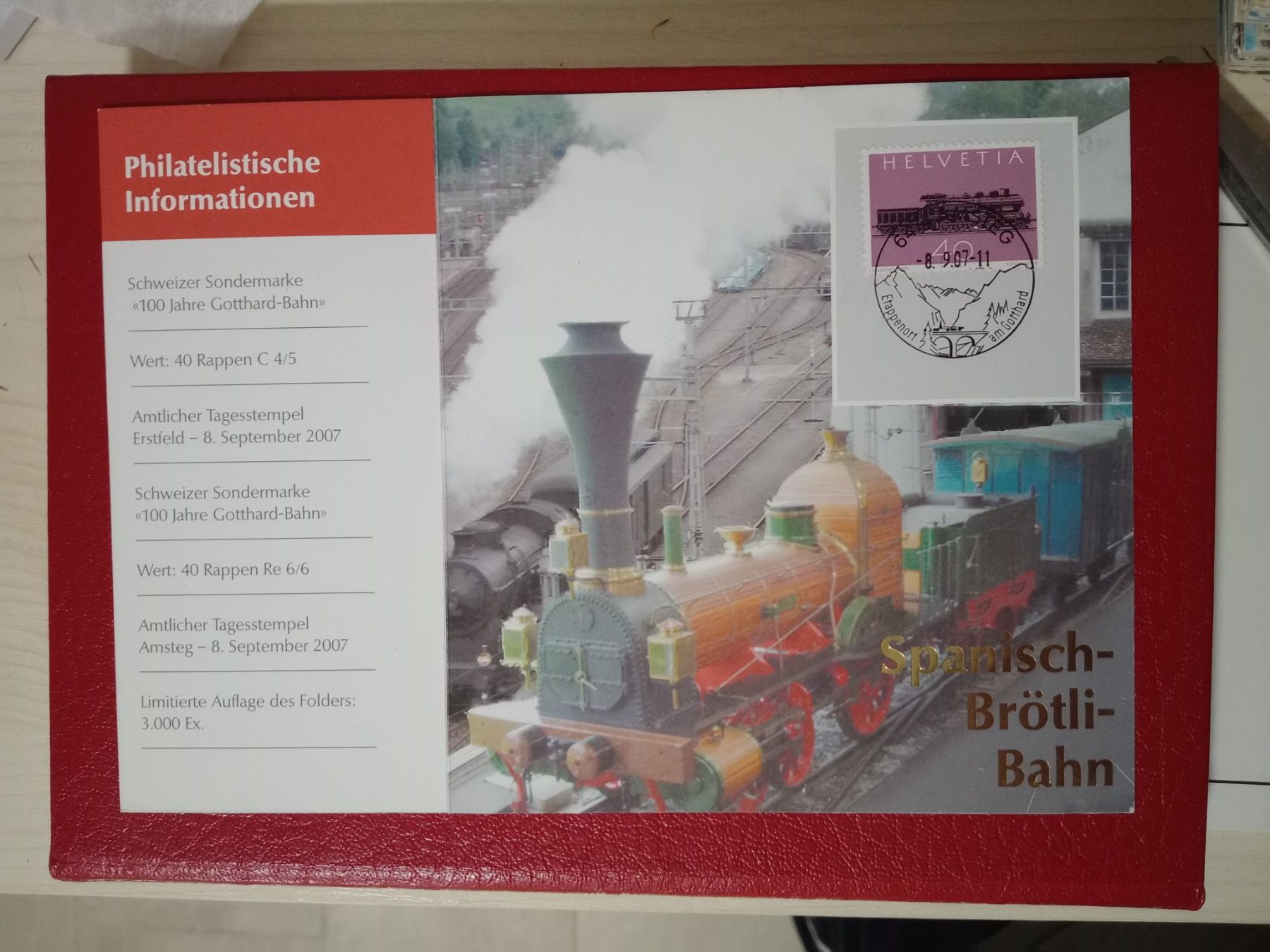 Cartoline postali: Maxikarte Spanisch Brötli Bahn Sonderstempel – Usato da Küttigen venduto da Melisch1000 2