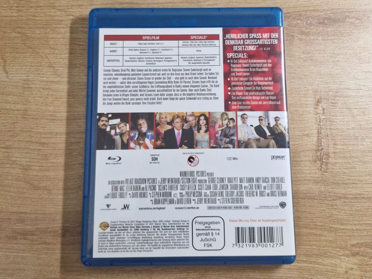 Alle DVDs: Ocean's 13 (2007) RAR Bluray – Gebraucht aus Pfungen von Whitie 1