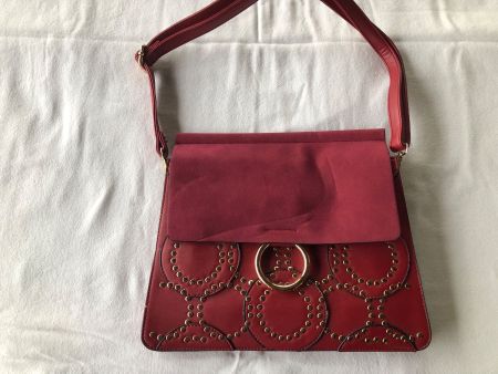 Handtasche dunkelrot/gold/Super Mauro