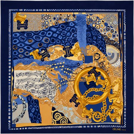 💙Céline Vintage Tuch / Schal – 86 × 86 cm