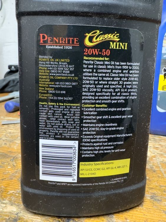 Oli & Additivi: Penrite 20W50 Motoröl – Nuovo e nell'imballaggio originale da Bern venduto da Golem3 1
