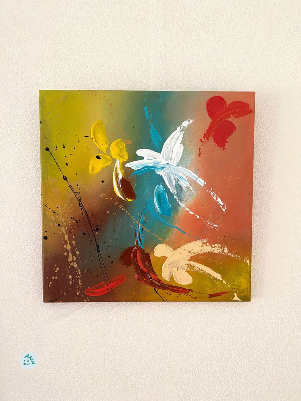 Dipinti: Abstraktes Gemälde, Acryl, Bild, abstrakte Kunst, Deko – Nuovo e nell'imballaggio originale da Fanas venduto da Omibia 4