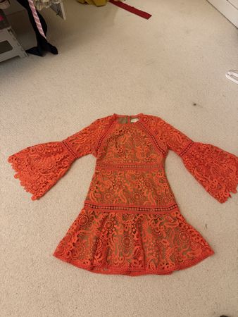 Michael Kors Orange Lace Dress - Size 2 - Autumn 🍂🍁
