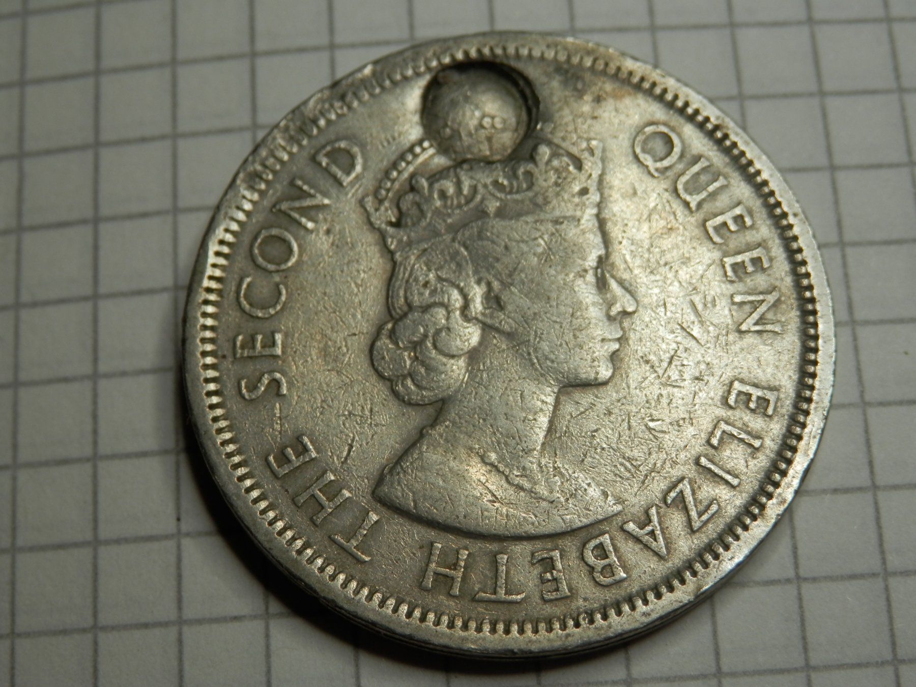 Tutti le monete: Hongkong 1 Dollar, 1960 – Difettoso da Weiach venduto da weiach81