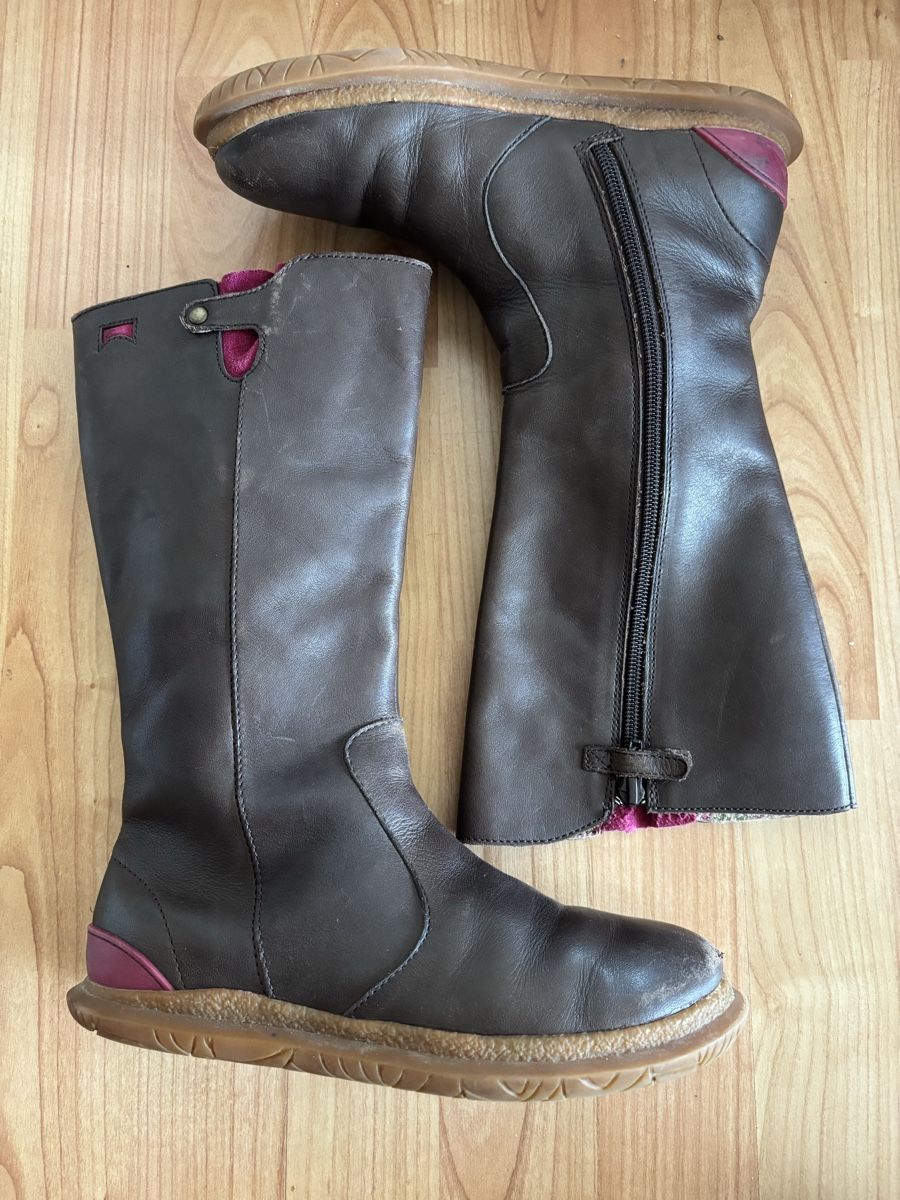 Camper Chaussures filles: Braune Camper Lederstiefel, Grösse 35 – D'occasion à Zürich par divewhites01 2