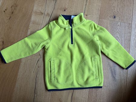 Fleece Pullover grün Grösse 92