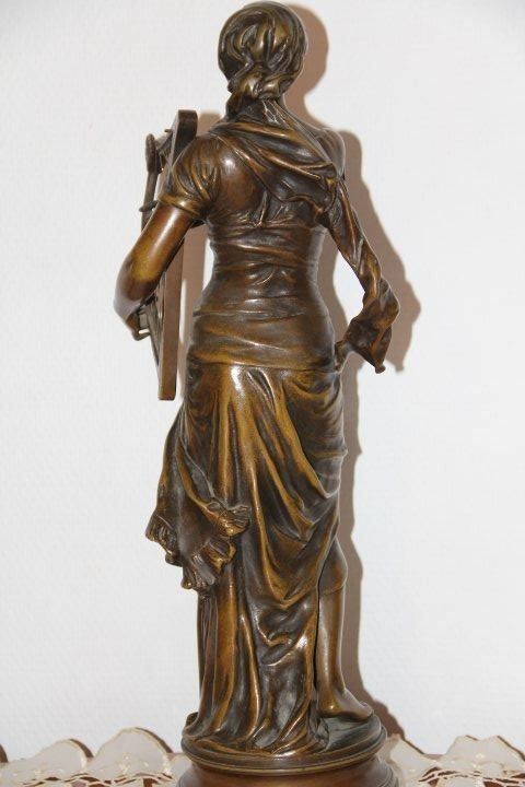 Sculture & Statue: Antique sculpture en bronze signe . – Usato da Praz (Vully) venduto da pikuluka1 3