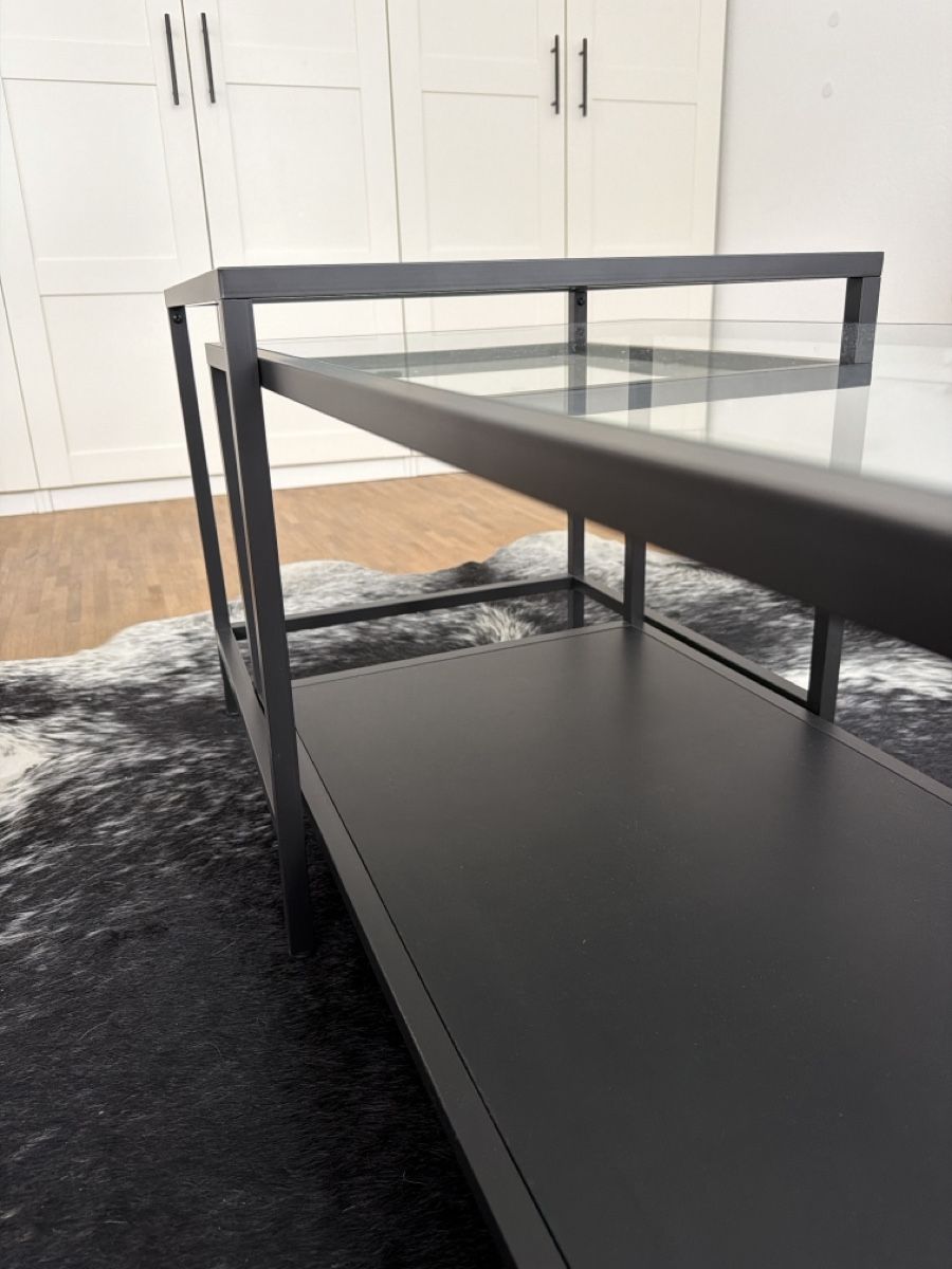 Tische: Modern Nested Coffee Table Set Black Metal with Glass Top – Gebraucht aus Zug von sar_mv8z 2