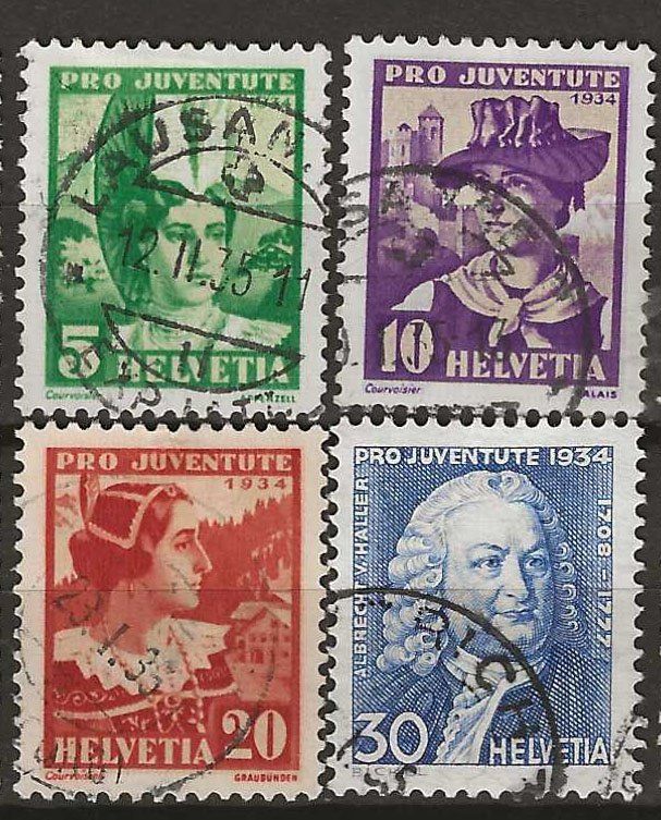 Tutti i francobolli: PJ034 - Pro Juventute 1934 obl. – Usato da Trélex venduto da Phil_Albert